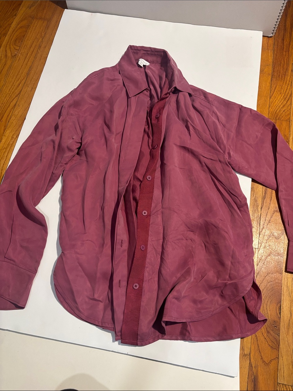 Beyond Yoga Women's Button-Down Shirt oversize shacket shirt in Mauve Berry